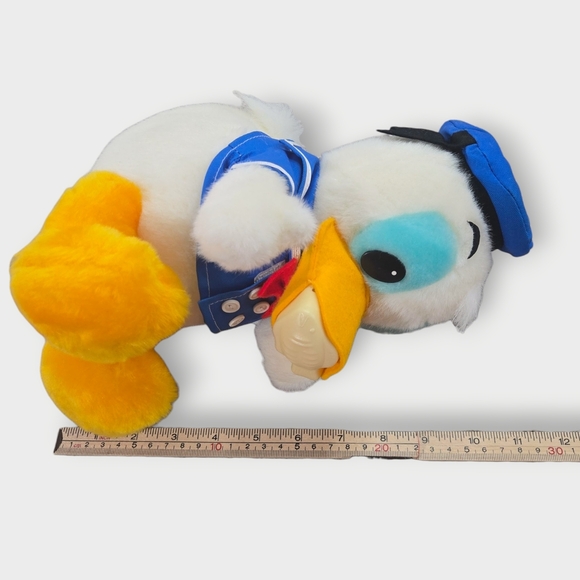 1970s NWT Disney Plush Doll Vintage Donald Duck "25cm" Retro Sun and Star Rare - Picture 9 of 9